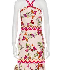 Tibi Floral Print Halterneck Knee-Length Dress in size 4 - like new!